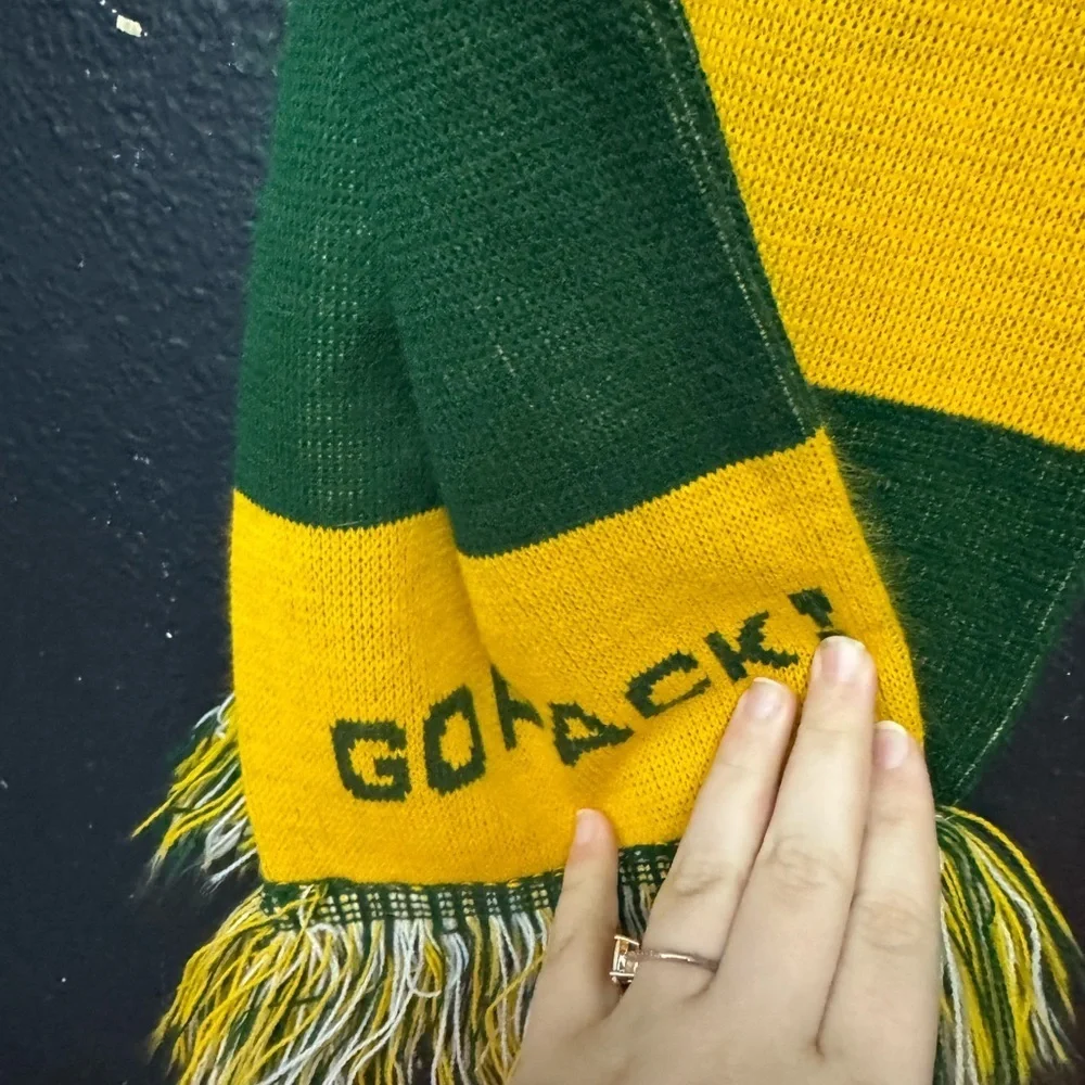 NFL Green Bay Packers Green and Yellow Striped Scarf